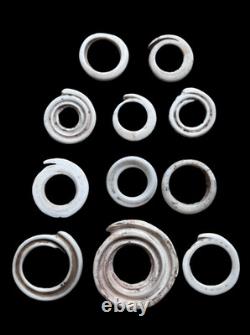 Group of Eleven Old Shell Money Rings East Sepik Papua New Guinea 1960's