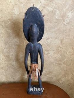 Hand-Carved Tribal Wooden Figure Papua New Guinea Style 23 Folk Art Sculpture