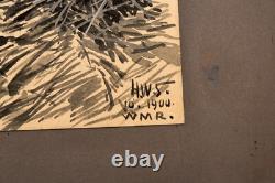 Hans Werner Schmidt (1859-1950) Papua New Guinea Hunters Illustration, 1900
