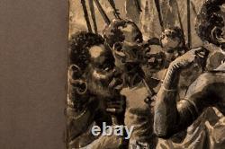 Hans Werner Schmidt (1859-1950) Papua New Guinea Hunters Illustration, 1900