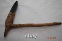 Huge! PAPUA NEW GUINEA STONE AXE, NICE RATTAN 17 1900S PROV