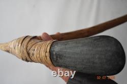 Huge! PAPUA NEW GUINEA STONE AXE, NICE RATTAN 17 1900S PROV