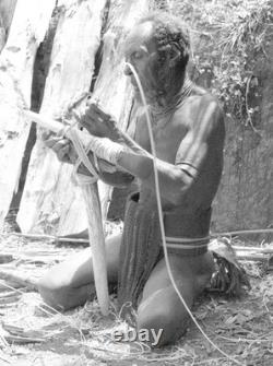 Huge! PAPUA NEW GUINEA STONE AXE, NICE RATTAN 17 1900S PROV