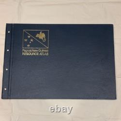 Huge -papua New Guinea Resource Atlas Hardback Book Library Maps Vgc (#fr)