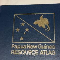 Huge -papua New Guinea Resource Atlas Hardback Book Library Maps Vgc (#fr)