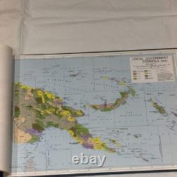Huge -papua New Guinea Resource Atlas Hardback Book Library Maps Vgc (#fr)