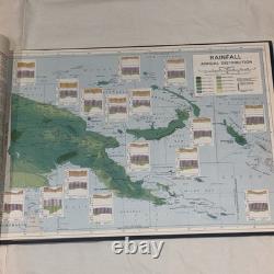 Huge -papua New Guinea Resource Atlas Hardback Book Library Maps Vgc (#fr)