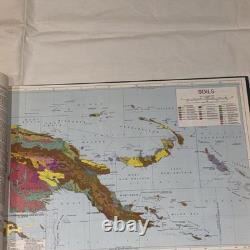 Huge -papua New Guinea Resource Atlas Hardback Book Library Maps Vgc (#fr)