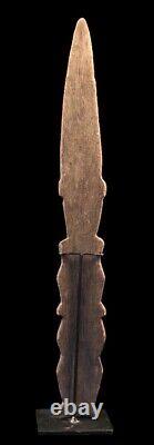 Hunting charm, pig charm, carved bark, papua new guinea, oceanic art