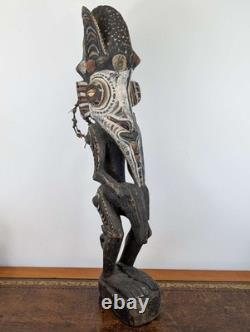 Iatmul horned spirit figure (agiba), East Sepik River, Papua New Guinean, large