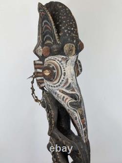 Iatmul horned spirit figure (agiba), East Sepik River, Papua New Guinean, large