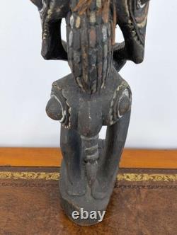 Iatmul horned spirit figure (agiba), East Sepik River, Papua New Guinean, large