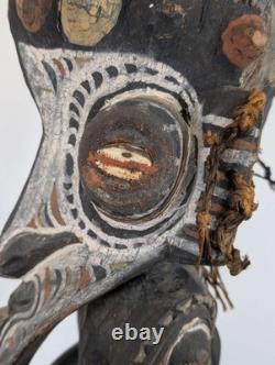 Iatmul horned spirit figure (agiba), East Sepik River, Papua New Guinean, large