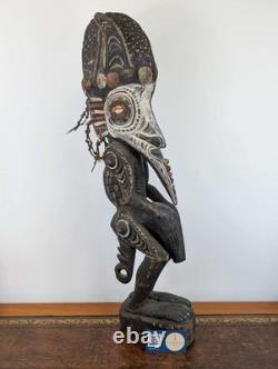 Iatmul horned spirit figure (agiba), East Sepik River, Papua New Guinean, large