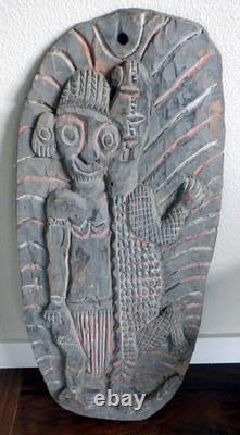 Kambot Village Storyboard, Half Man Half Croc. Papua New Guinea. 27 H x 11 W