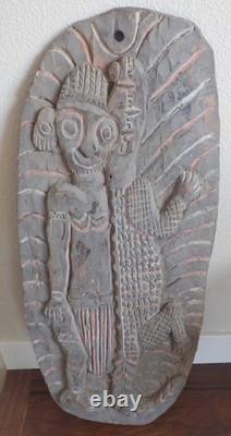 Kambot Village Storyboard, Half Man Half Croc. Papua New Guinea. 27 H x 11 W