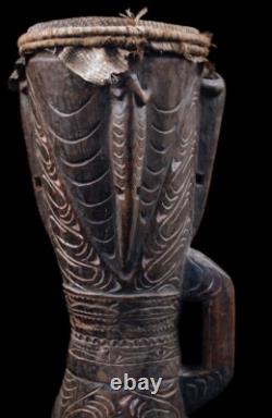 Kundu, hand drum, papua new guinea, oceanic art, traditional instrument