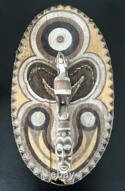 LARGE 29 Papua New Guinea Sepik River Spirit Ancestor Board Shield Mask READ