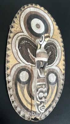LARGE 29 Papua New Guinea Sepik River Spirit Ancestor Board Shield Mask READ