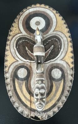 LARGE 29 Papua New Guinea Sepik River Spirit Ancestor Board Shield Mask READ
