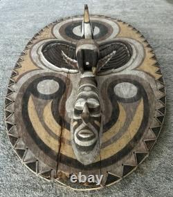 LARGE 29 Papua New Guinea Sepik River Spirit Ancestor Board Shield Mask READ
