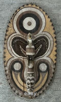 LARGE 29 Papua New Guinea Sepik River Spirit Ancestor Board Shield Mask READ