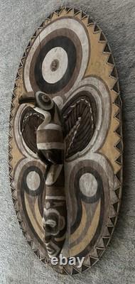 LARGE 29 Papua New Guinea Sepik River Spirit Ancestor Board Shield Mask READ