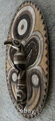 LARGE 29 Papua New Guinea Sepik River Spirit Ancestor Board Shield Mask READ