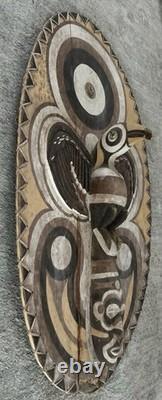 LARGE 29 Papua New Guinea Sepik River Spirit Ancestor Board Shield Mask READ