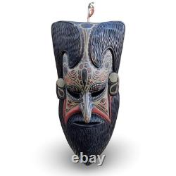 LARGE 58cm Vintage Sepik Papua New Guinea PNG Hand Carved Painted Tribal Mask
