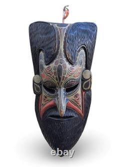 LARGE 58cm Vintage Sepik Papua New Guinea PNG Hand Carved Painted Tribal Mask
