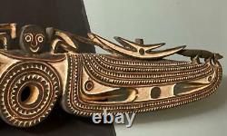 Large 45 Papua New Guinea Carved Wood Canoe Prow Sword Estate Of Larry Orsack