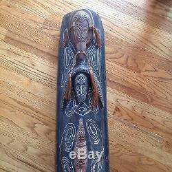 Large 58 Vintage Tribal Papua New Guinea (Indonesian) Wood Carving