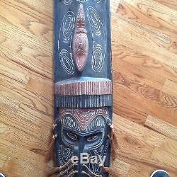 Large 58 Vintage Tribal Papua New Guinea (Indonesian) Wood Carving