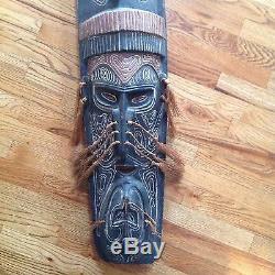 Large 58 Vintage Tribal Papua New Guinea (Indonesian) Wood Carving