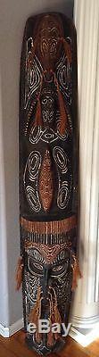 Large 58 Vintage Tribal Papua New Guinea (Indonesian) Wood Carving