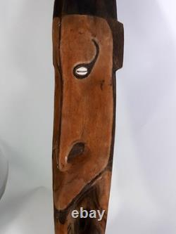 Large 90cm Old Vintage Sepik River Wood Mei Mask Tribal Papua New Guinea PNG