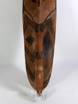 Large 90cm Old Vintage Sepik River Wood Mei Mask Tribal Papua New Guinea PNG