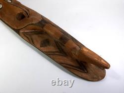 Large 90cm Old Vintage Sepik River Wood Mei Mask Tribal Papua New Guinea PNG