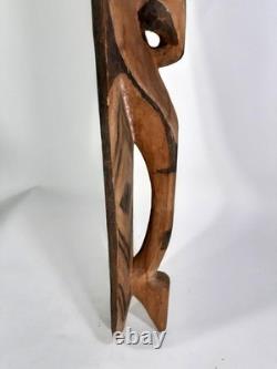 Large 90cm Old Vintage Sepik River Wood Mei Mask Tribal Papua New Guinea PNG