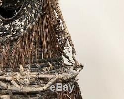 Large Antique Woven Tribal Mask Sepik River 1960s Papua New Guinea