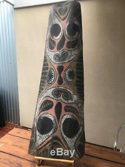 Large Early Abelam Bark Painting depicting Spirit Figures Papua New Guinea