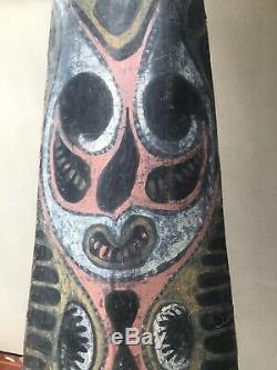 Large Early Abelam Bark Painting depicting Spirit Figures Papua New Guinea