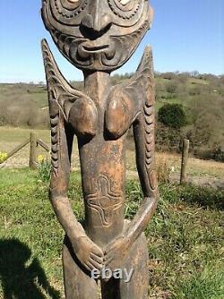 Large Female Sepik Spirit Figure From Papua New Guinea