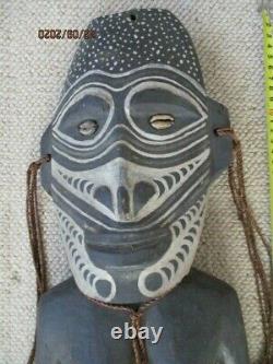 Large Genuine old Papua New Guinea Food Hook carved painted wood Tribal Art