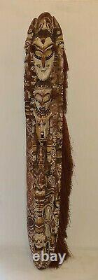 Large Ramu Papua New Guinea Area River Ceremonial Battle Shield C1960