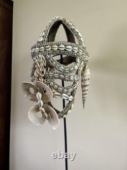 Large Ritual Asmat Mask, Bi-Pane Papua New Guinea Tribal Art