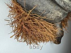 Lg RarePapua New Guinea Sepik River Mask Wood Feather Fiber 20 Ceremonial
