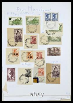Lot 34384 Stamp collection Papua New Guinea cancels 1952-1980