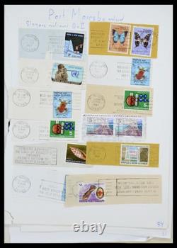 Lot 34384 Stamp collection Papua New Guinea cancels 1952-1980